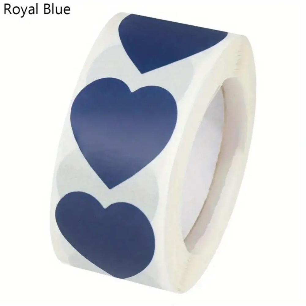royal blue Stickers Self-Adhesive Cute Style Love Pattern Sticker 1" sticker - Picture 2 of 2